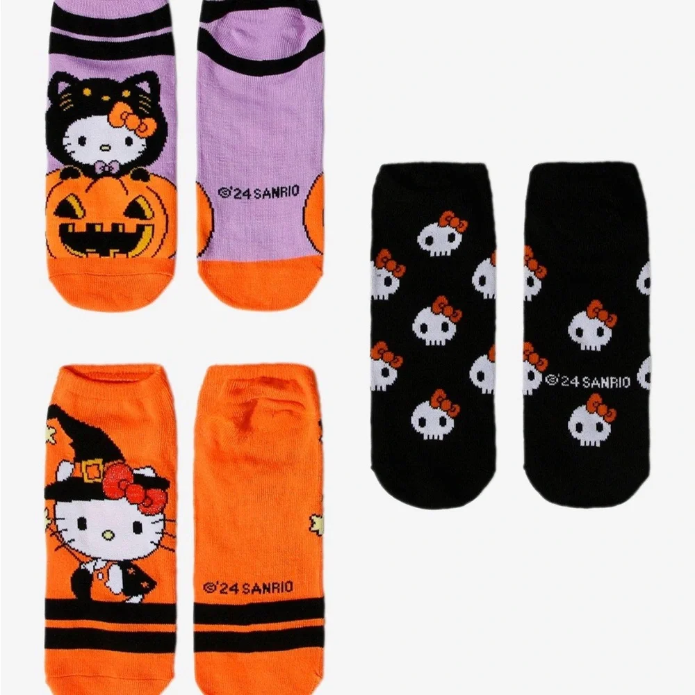 Hello Kitty Halloween No Show Socks 3‎ Pack Hot Topic
